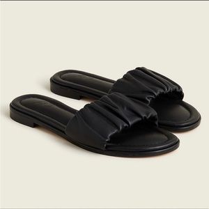 J. Crew Black Flat Sandals